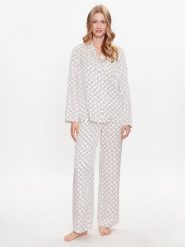 KARL LAGERFELD Piżama 225W2133 Biały Regular Fit. Białe piżamy damskie KARL LAGERFELD, s, bez wzorów, z wiskozy, bez ramiączek. Za 879.99 zł.