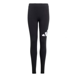 Legginsy dziewczęce adidas Essentials. Czarne legginsy dla dziewczynek Adidas, bez wzorów, z bawełny. Za 125.45 zł.