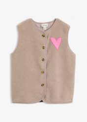 Kamizelka ze sztucznego futerka. Szare płaszcze damskie bonprix, bez wzorów, bez kaptura. Za 139.99 zł.