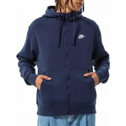 BLUZA męska NIKE z kapturem dresowa granatowa na zamek. Niebieskie bluzy męskie Nike, m, bez wzorów, z dresówki, z kapturem. Za 319.00 zł.