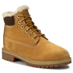 Trapery Timberland. Brązowe kozaki damskie Timberland. Za 899.99 zł.