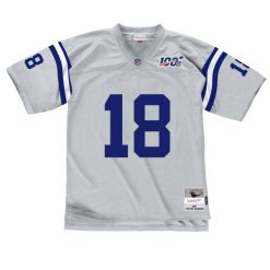 Koszulka Nfl Indianapolis Colts Peyton Manning. Szare koszulki sportowe męskie Mitchell & Ness, bez wzorów, bez kołnierzyka, bez ramiączek, do piłki nożnej. Za 636.50 zł.