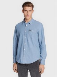 Lee Koszula Leesure L66NMWUF 112145379 Błękitny Regular Fit. Niebieskie koszule męskie Lee, l, bez wzorów, z bawełny, bez kołnierzyka, bez ramiączek. Za 269.99 zł.