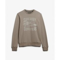 Bluza Superdry Retro. Zielone bluzy męskie Superdry., m, bez wzorów, bez kaptura. Za 310.55 zł.