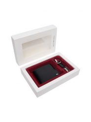 Tommy Hilfiger Zestaw portfel i brelok Mini Cc Wallet & Key Fob AM0AM14805 Czarny. Czarne portfele męskie Tommy Hilfiger, bez wzorów, ze skóry. Za 369.99 zł.