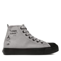 Trampki Moomin. Szare trampki i tenisówki damskie Moomin, bez wzorów, bez zapięcia. Za 58.99 zł.