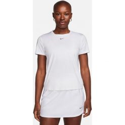 Koszulka sportowa damska Nike One Classic. Białe koszulki sportowe damskie Nike, l, bez wzorów, z materiału, bez kołnierzyka, bez ramiączek, na fitness i siłownię. Za 274.00 zł.