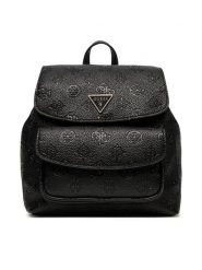 Guess Plecak HWPG93 49310 Czarny. Czarne plecaki damskie Guess, z aplikacjami, ze skóry. Za 389.99 zł.