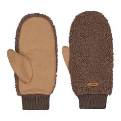 Rękawiczki Damskie Barts Teddy Mitts. Brązowe rękawiczki damskie Barts, bez wzorów, z materiału, sportowe. Za 249.00 zł.