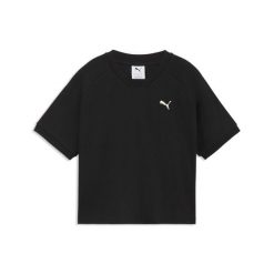 Damska koszulka o luźnym kroju PUMA Class Pinnacle PUMA. Czarne t-shirty damskie Puma, bez wzorów, casualowe, bez kołnierzyka. Za 129.00 zł.