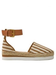See By Chloé Espadryle SB26150E Brązowy. Brązowe sandały damskie See By Chloé, bez wzorów, ze skóry, bez obcasa, bez zapięcia. Za 1,389.00 zł.
