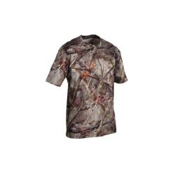Koszulka myśliwska z krótkim rękawem RESPI 100 camo ACTIKAM-B. Koszulki sportowe męskie marki SOLOGNAC. Za 39.99 zł.