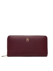 Tommy Hilfiger Portfel Th Icon Lrg Za AW0AW17744 Bordowy. Czerwone portfele damskie Tommy Hilfiger, bez wzorów, ze skóry. Za 249.99 zł.
