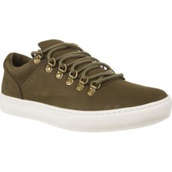 Timberland zielone Adventure 2 0 Cupsole Alpine Oxford Lichen Nubuck. Zielone trampki męskie Timberland, bez wzorów, z nubiku, bez zapięcia. W wyprzedaży za 499.00 zł.