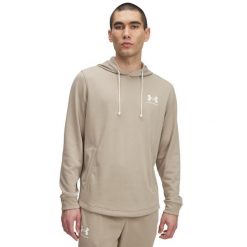 Bluza z kapturem Under Armour Rival Terry LC. Brązowe buty sportowe męskie Under Armour, bez zapięcia, na fitness i siłownię. Za 294.50 zł.