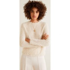 Mango - Sweter Anie. Szare swetry damskie Mango, z dzianiny, z okrągłym kołnierzem. Za 89.90 zł.