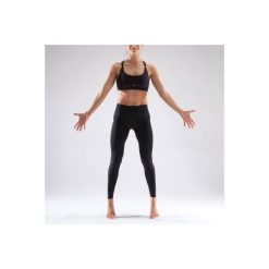 Legginsy do tańca nowoczesnego damskie. Czarne legginsy damskie DOMYOS, z elastanu. Za 39.99 zł.