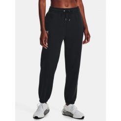 Spodnie treningowe damskie Under Armour Essential Fleece Joggers. Czarne obuwie sportowe damskie Under Armour, l, bez wzorów, na fitness i siłownię. Za 270.05 zł.