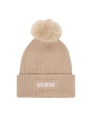 Guess Czapka AW5650 WOL01 Beżowy. Brązowe rękawiczki damskie Guess, na zimę, z aplikacjami. Za 154.99 zł.