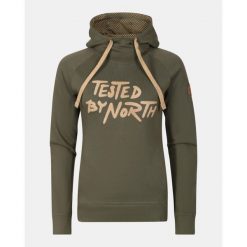 Damska bawełniana bluza z kapturem Kilpi NEA-W. Zielone bluzy damskie Kilpi, bez wzorów, z bawełny, sportowe, bez kołnierzyka, bez ramiączek, z kapturem. Za 318.77 zł.