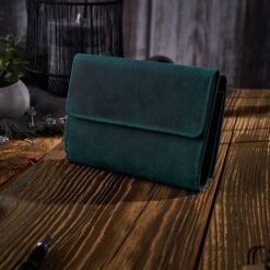 Zestaw prezentowy ZUP-57-GR saszetka nerka damska T-36-GR portfel damski skórzany T-33-GR. Portfele damskie Paolo Peruzzi, bez wzorów. Za 308.71 zł.