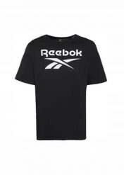 Koszulka z krótkim rękawem Męska Reebok 100070405 M. Czarne koszulki sportowe męskie Reebok, m, bez wzorów, z materiału, bez kołnierzyka, bez ramiączek, do biegania. Za 105.00 zł.