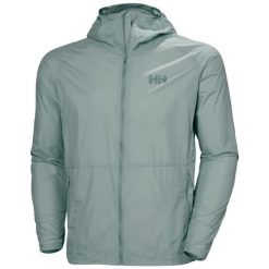 Kurtka wodoodporna Helly Hansen Roam Wind. Zielone kurtki męskie Helly Hansen, na lato, l, z aplikacjami, z materiału, klasyczne, bez kaptura. Za 458.00 zł.
