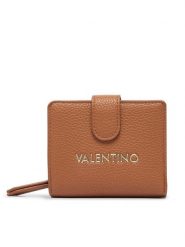 Valentino Portfel Brixton VPS7LX215 Brązowy. Brązowe portfele damskie Valentino, bez wzorów, ze skóry. Za 229.99 zł.