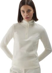 4f Bluza polarowa damska 4F F048 kremowy 4FWAW24UFLEF048 12S XL. Białe bluzy damskie 4f, s, bez wzorów, z polaru, bez kaptura. Za 79.51 zł.