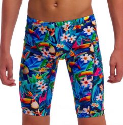 Spodenki FUNKY TRUNKS Birdie Wordie - jammery chłopięce. Brązowe kąpielówki dla chłopców FUNKY TRUNKS, bez wzorów, z elastanu, wakacyjne. Za 199.00 zł.