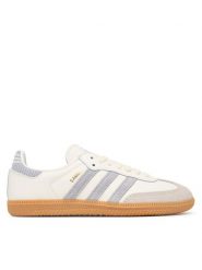 Adidas Sneakersy Samba Og KJ0685 Biały. Białe buty sportowe dziewczęce Adidas, bez wzorów, ze skóry, bez zapięcia. Za 399.99 zł.