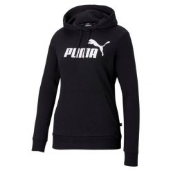 Damska Bluza Z Kapturem Z Logo ESS. Czarne bluzy damskie Puma, l, bez wzorów, z kapturem. Za 273.99 zł.