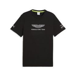 Męska koszulka PUMA x ASTON MARTIN ARAMCO F1® TEAM Essentials PUMA. Czarne koszulki sportowe męskie Puma, m, bez wzorów, bez kołnierzyka, bez ramiączek, trekkingowe. Za 179.00 zł.
