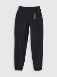4F Spodnie casual damskie - czarne XL. Czarne spodnie materiałowe damskie 4f, l, bez wzorów, z materiału. W wyprzedaży za 139.99 zł.