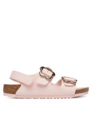 Birkenstock Sandały Milano Flower Buckle 1031654 S Różowy. Czerwone sandały dziewczęce Birkenstock, ze skóry, bez zapięcia. Za 369.99 zł.