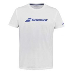 Koszulka tenisowa juniorska Babolat Exercise Tee Boy. Białe t-shirty dla chłopców BABOLAT, bez wzorów, z materiału, bez ramiączek. Za 85.00 zł.