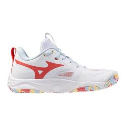 Damskie buty halowe Mizuno Wave Momentum Elite. Białe obuwie sportowe damskie Mizuno, bez wzorów, do siatkówki, mizuno wave. W wyprzedaży za 634.25 zł.