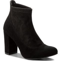 Botki EDEO - 3130-16/ST.2 Czarny. Czarne botki damskie Edeo, z materiału, bez obcasa. W wyprzedaży za 219.00 zł.
