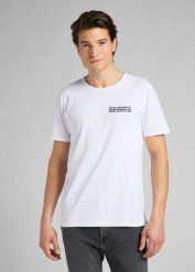 LEE SS TONAL LOGO MĘSKI T-SHIRT KOSZULKA TEE WHITE L60LFE12 112140315. Białe t-shirty męskie Lee, l, bez wzorów, bez kołnierzyka. Za 69.99 zł.