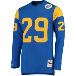 Bluza Mitchell & Ness Ls Los Angeles Rams. Niebieskie bluzy męskie Mitchell & Ness, m, bez wzorów, bez kaptura. Za 474.00 zł.