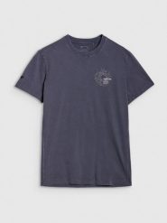 4F T-shirt regular z nadrukiem męski - szary XL. Szare koszulki sportowe męskie 4f, m, bez wzorów, z bawełny, klasyczne, bez kołnierzyka. W wyprzedaży za 49.99 zł.
