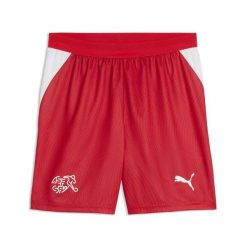 Męskie szorty reprezentacji Szwajcarii 2026 PUMA. Białe krótkie spodenki sportowe męskie Puma, m, bez wzorów, do biegania. Za 199.00 zł.