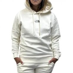 Bluza sportowa damska The North Face NF0A87DGQLI1. Białe bluzy sportowe damskie The North Face, s, bez wzorów, z bawełny, z kapturem. Za 559.99 zł.