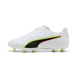 Buty do piłki nożnej PUMA KING 20 PLAY FG/AG White Q1 26. Białe buty sportowe męskie Puma, bez zapięcia, do piłki nożnej. Za 249.99 zł.