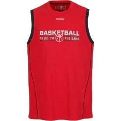 Tank top Spalding Team. Czarne t-shirty męskie Spalding, xl, bez wzorów, z bawełny, eleganckie, bez kołnierzyka. Za 175.50 zł.