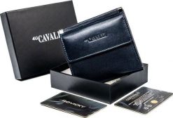 4U Cavaldi Kwadratowy portfel damski ze skóry naturalnej, z ochroną RFID Cavaldi Nie dotyczy. Brązowe portfele damskie 4U Cavaldi, bez wzorów, ze skóry. Za 114.59 zł.