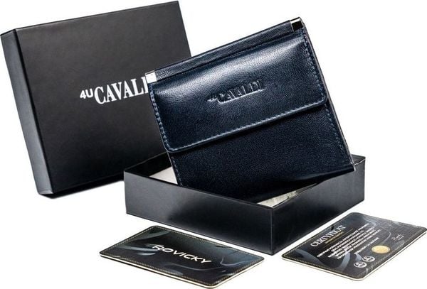 4U Cavaldi Kwadratowy portfel damski ze skóry naturalnej, z ochroną RFID Cavaldi Nie dotyczy. Brązowe portfele damskie 4U Cavaldi, bez wzorów, ze skóry. Za 114.59 zł.