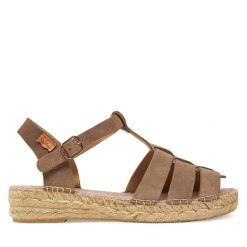 Espadryle Toni Pons. Brązowe sandały damskie Toni Pons, bez wzorów, bez obcasa, bez zapięcia. Za 289.99 zł.