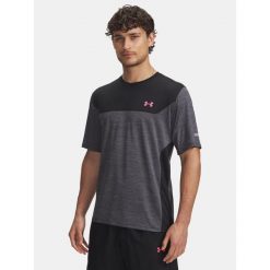 Koszulka T-Shirt Męski Treningowy Under Armour Szybkoschnący Tech Utility. Czarne t-shirty męskie Under Armour, m, bez wzorów, sportowe, bez kołnierzyka. W wyprzedaży za 88.09 zł.