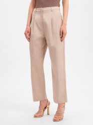 More & More spodnie plisowane Kobiety Lyocell beżowy|szary, 44. Brązowe spodnie materiałowe damskie More & More, bez wzorów, z lyocellu. Za 329.95 zł.